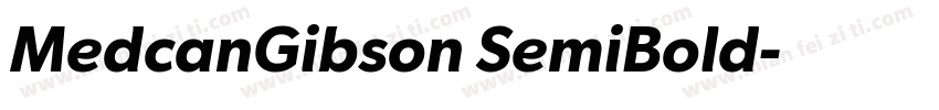 MedcanGibson SemiBold字体转换
